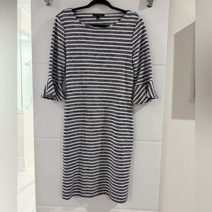 Banana Republic Navy and White Striped Dress
